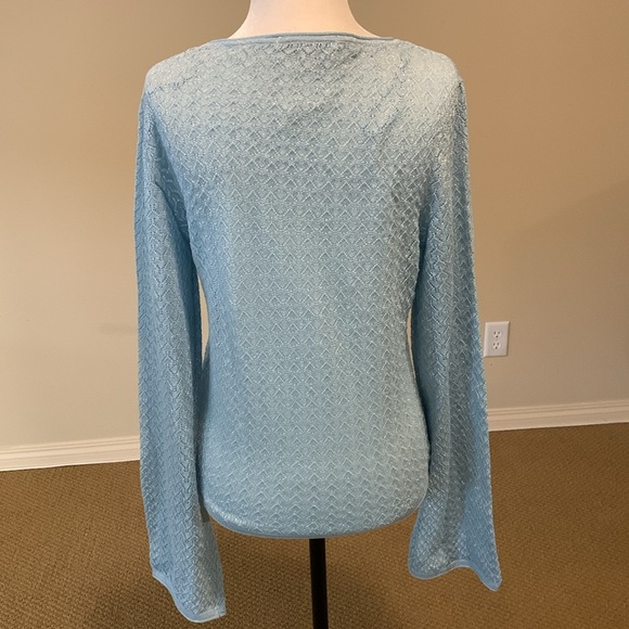 AMISU Metallic Silver and Baby Blue Sweater NWT - Picture 6 of 13
